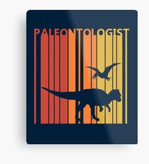 Vintage Retro 1980s Paleontologist Gift Metal Print