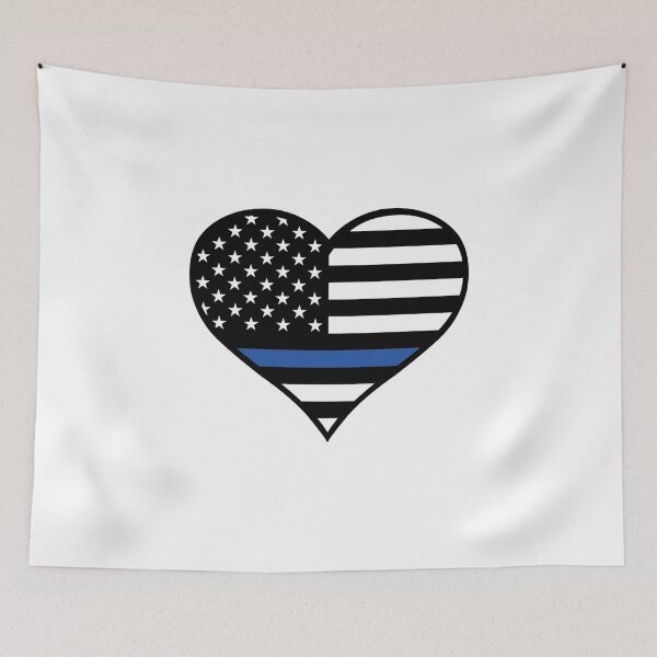 Item preview, Thin Blue Line Heart designed and sold by le daddy.
