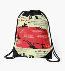 Nebraska National Parks Infographic Map Drawstring Bag