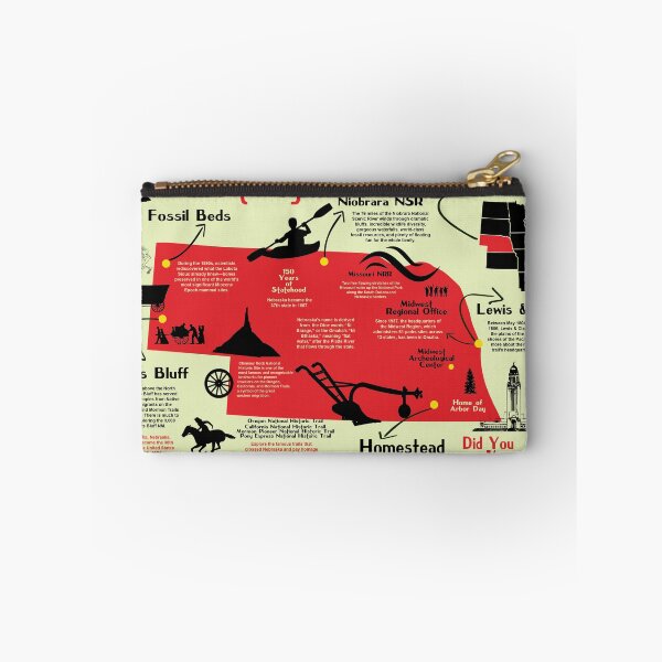 Item preview, Nebraska National Parks Infographic Map designed and sold by BravuraMedia.
