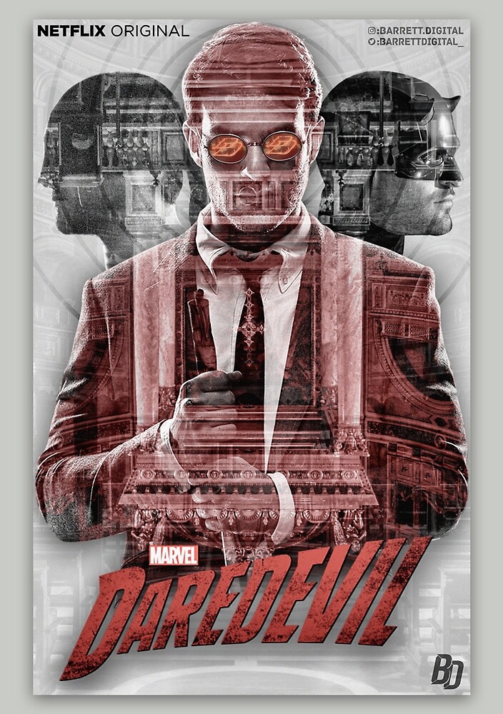 Blind Red Ninja Poster by BarrettDigital
