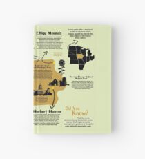 Iowa National Parks Infographic Map Hardcover Journal