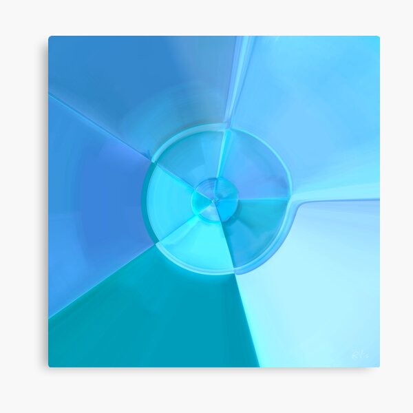 Blue Discus Metal Print