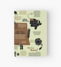 North Dakota National Parks Infographic Map Hardcover Journal