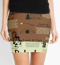 North Dakota National Parks Infographic Map Mini Skirt