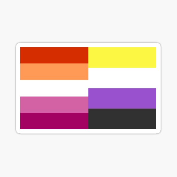 New Lesbian Flag Sticker By Petitecitrus