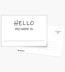 Hello My Name Is Postcards