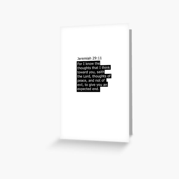 Jeremiah 29:11 Scripture range Greeting Card