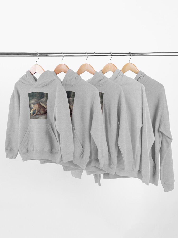 Alternate view of Poor Little Bear - John Bauer Bellas Glorious Adventure Kids Pullover Hoodie
