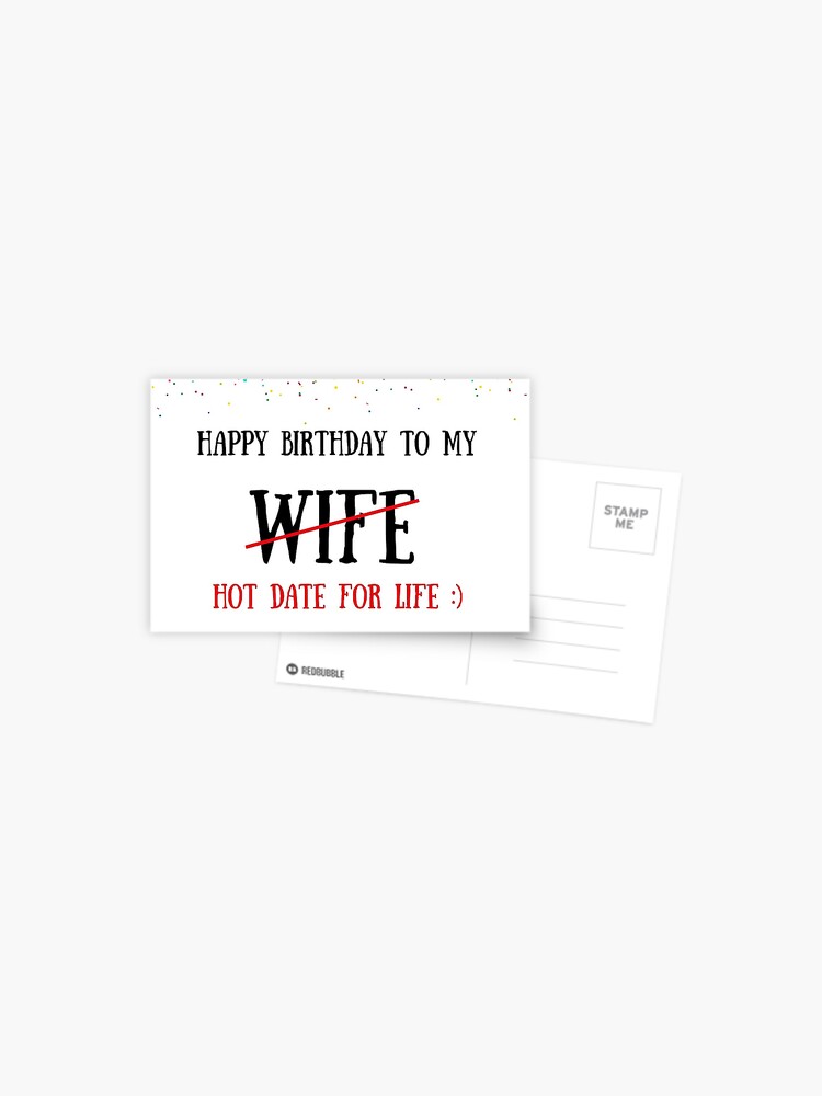 Carte Postale Carte D Anniversaire Femme Chaude Cartes De Vœux Meme Par Avit1 Redbubble