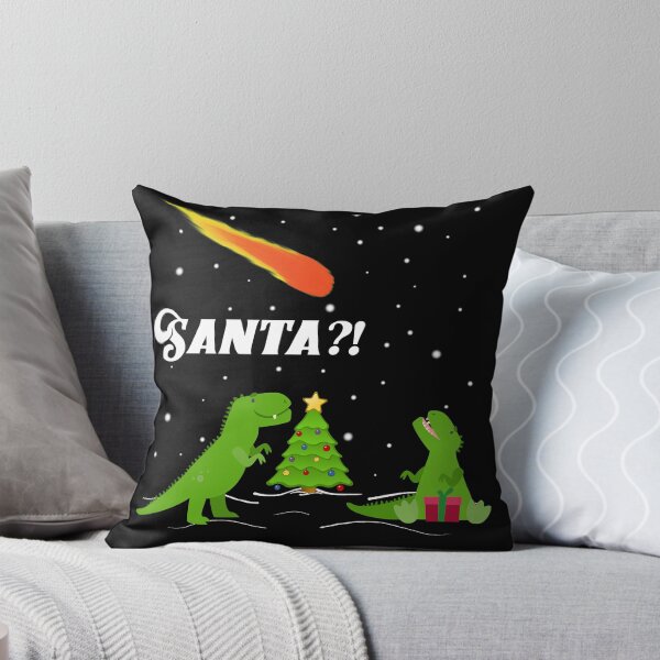Item preview, "SANTA?!" Dinosaur Extinction Asteroid Christmas designed and sold by angryowlapparel.