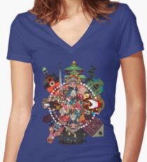 Spirited Away Women's Fitted V-Neck T-Shirt