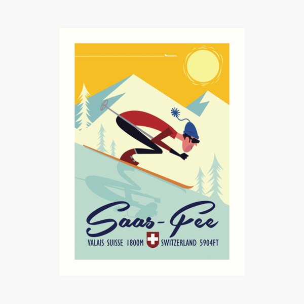 Saas Fee poster Art Print