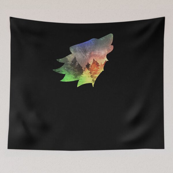 Item preview, Howling Wolf Woods - Night Sky Nature Forest designed and sold by PrintPress.