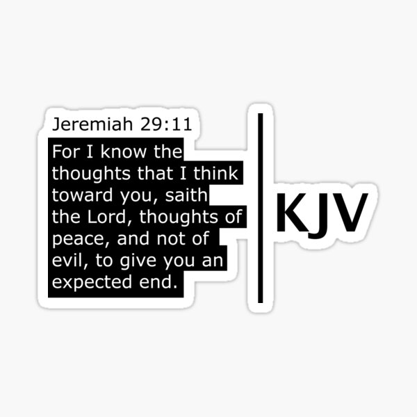 The Jeremiah 29:11 Scripture 2.0 range  Sticker