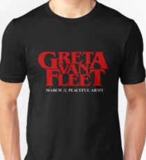 greta peaceful army van fleet tour 2019 logo pertelon Unisex T-Shirt