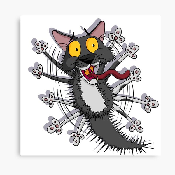 Pixel The Cowardly Cat! Canvas Print