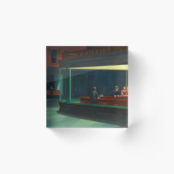 Nighthawks Edward Hopper Acrylic Block