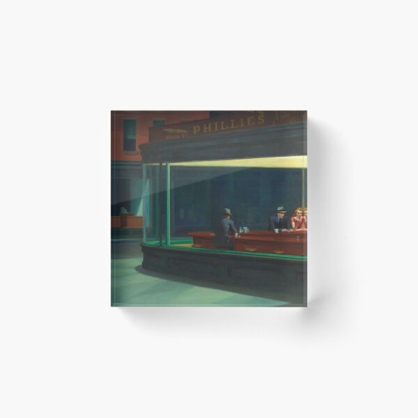Nighthawks Edward Hopper Acrylic Block