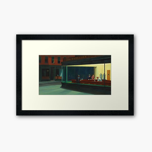 edward hopper nighthawks framed print