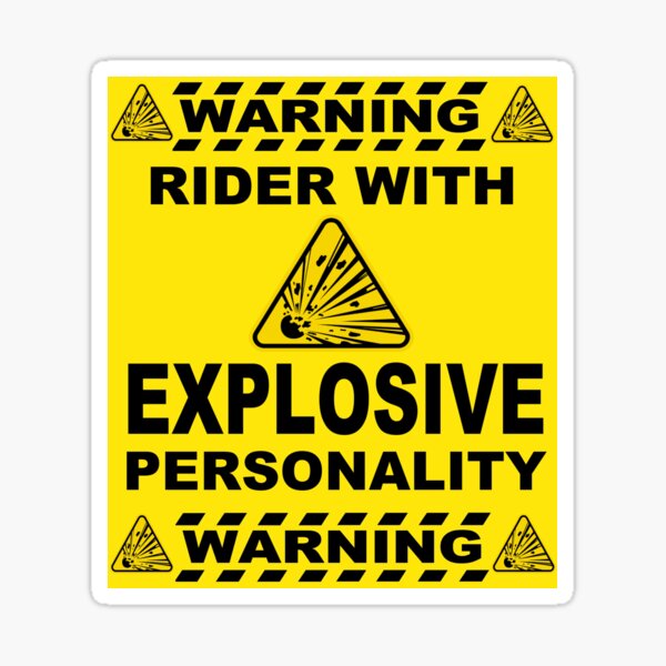 caution sticker for bike