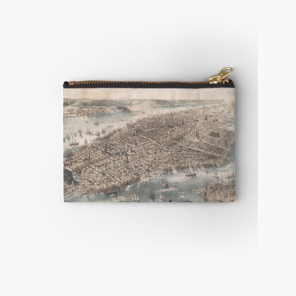 Item preview, Vintage Pictorial Map of New York City (1851) designed and sold by BravuraMedia.