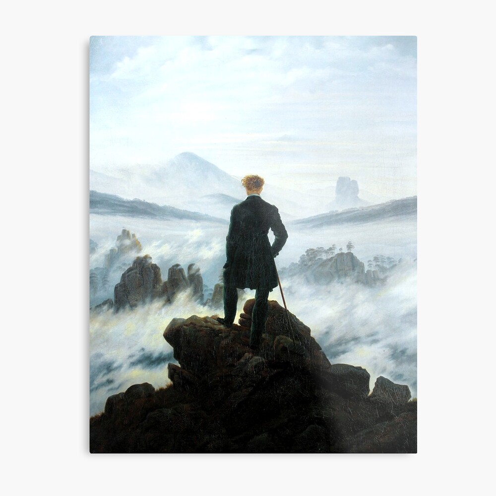 Impression Sur Toile Le Voyageur Contemplant Une Mer De Nuages De Caspar David Friedrich Par Arthistory Redbubble