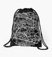 Cool City Map Pattern Drawstring Bag