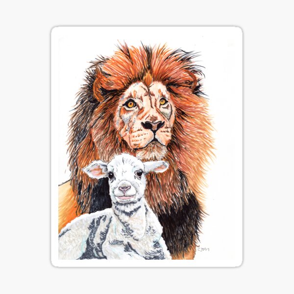 Item preview, Lion and the Lamb designed and sold by Joyartfully.