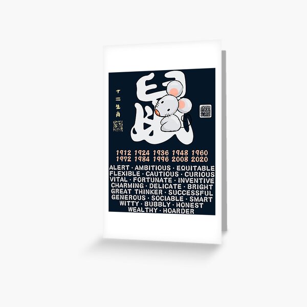 Item preview, CUTE RAT CHINESE ZODIAC ANIMAL PERSONALITY TRAIT designed and sold by porcodiseno.