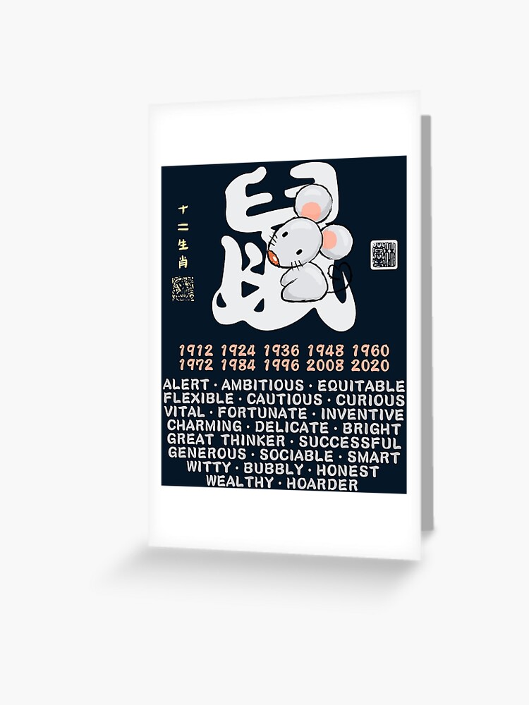 Cute Rat Chinese Zodiac Animal Personality Trait T-Shirt Cute Rat Chinese Zodiac Animal Personality Trait T-Shirt
