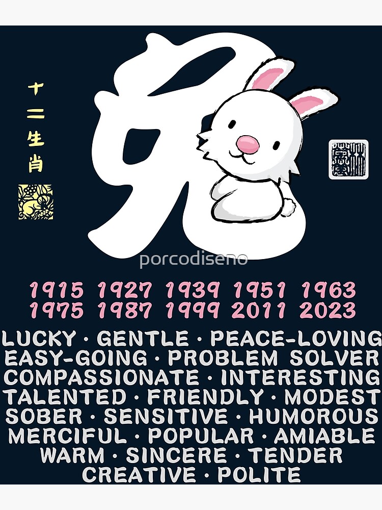 CUTE RABBIT CHINESE ZODIAC ANIMAL PERSONALITY TRAIT