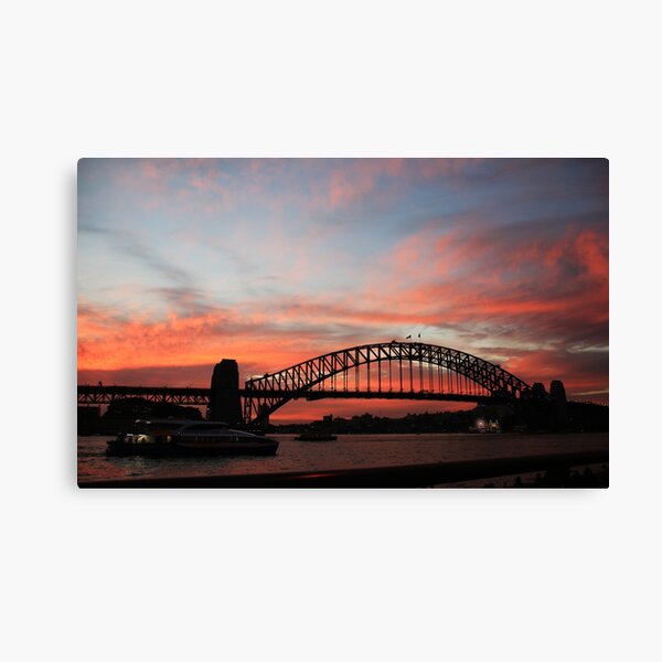 Sydney Harbour Bridge at sunset, Sydney NSW Canvas Print