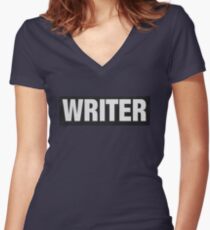 Writers aren't bulletproof Women's Fitted V-Neck T-Shirt