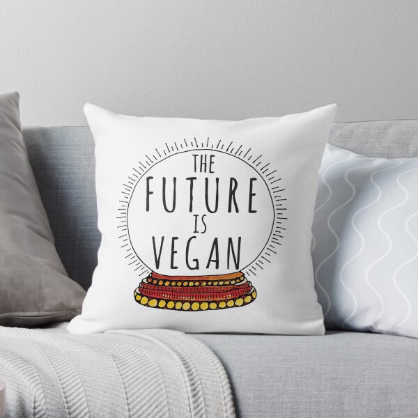 THE FUTURE IS VEGAN - CRYSTAL BALL Throw Pillow