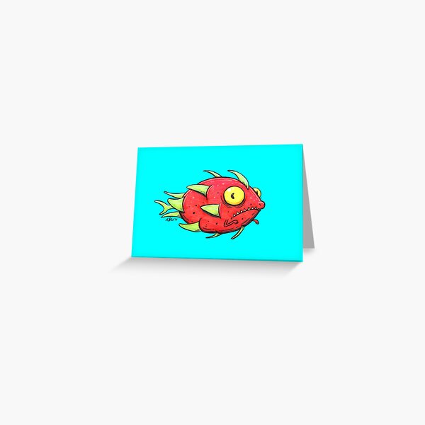 Mer-Dragonfruit Greeting Card