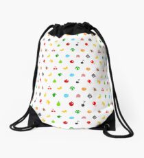 Animal Crossing Icons Drawstring Bag
