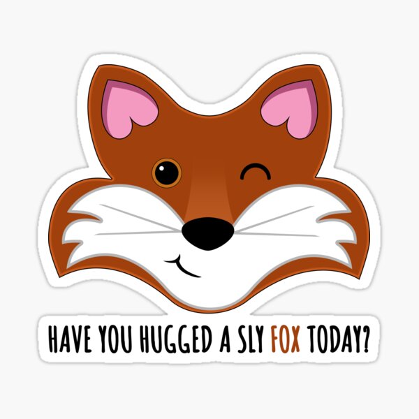 Sly Fox Hug Sticker