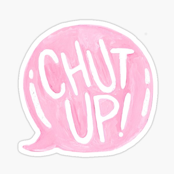 Donnie Darko Chut Up - Pink Sticker