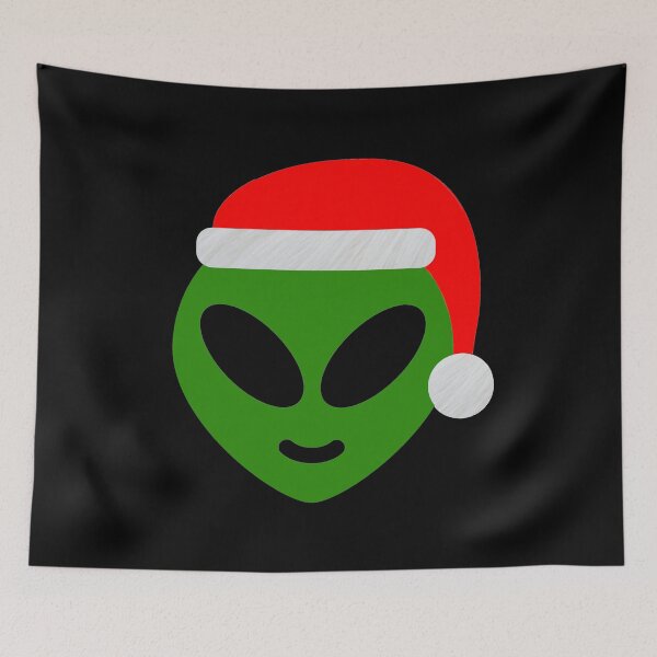 Item preview, green santa alien emoji designed and sold by Gossip Rag.