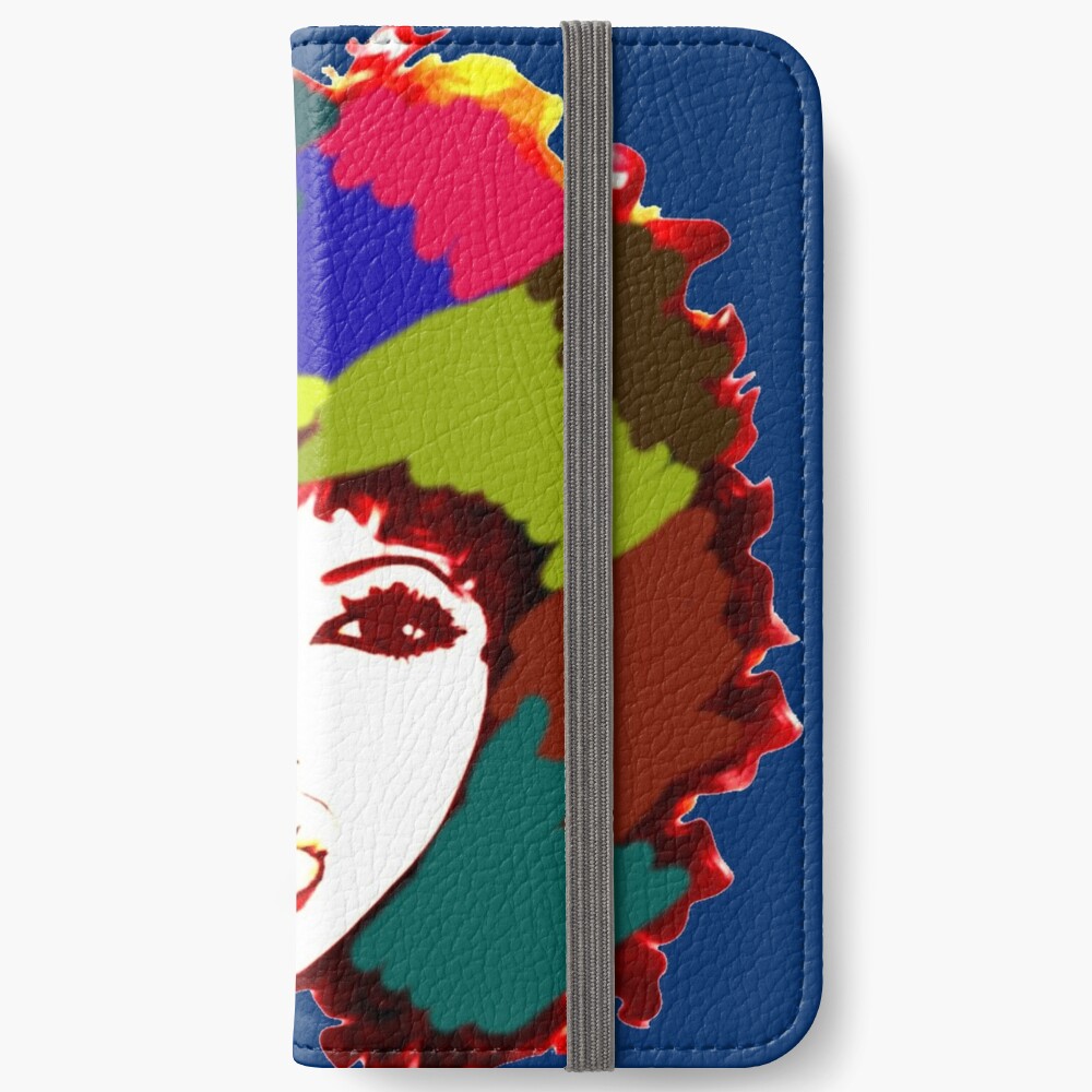 Afro Curly Rainbow Hair Girl Curly Natural Hair iPhone Wallet