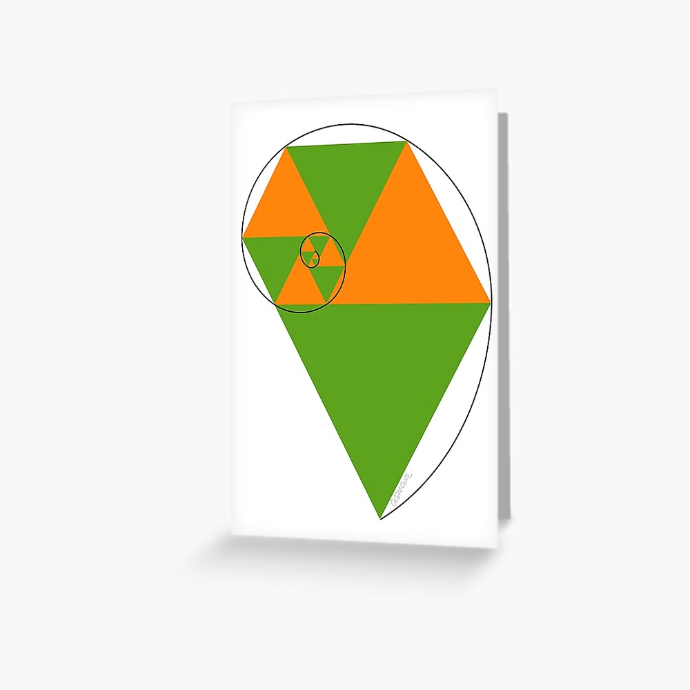 Fibonacci Spiral Greeting Card