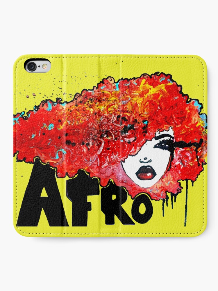 Alternate view of Afro Word Art Big Hair Typography Afro Hair iPhone Wallet