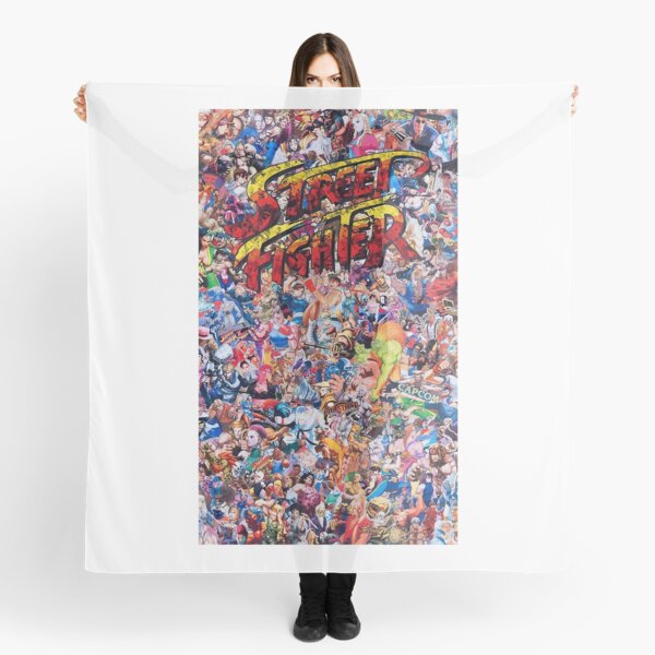 Street Fighter Character Collage Scarf