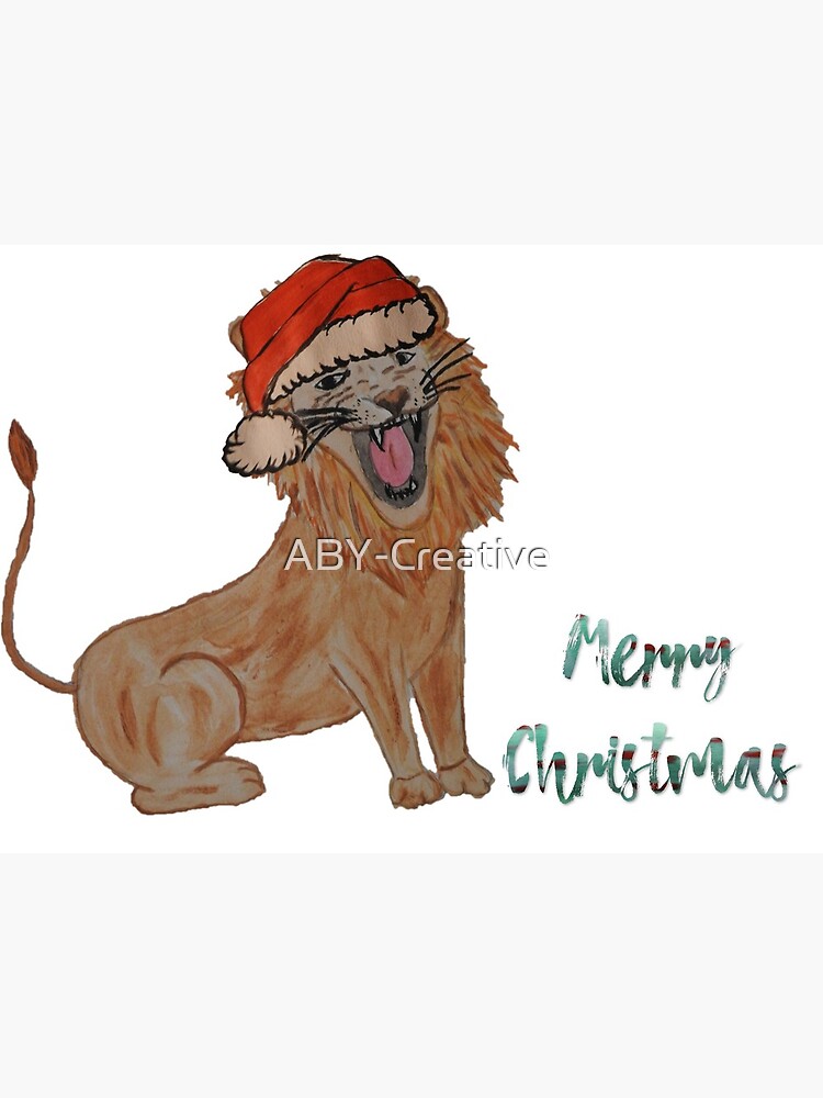 Jungle Bells - Lion Christmas pun Greeting Card for Sale by