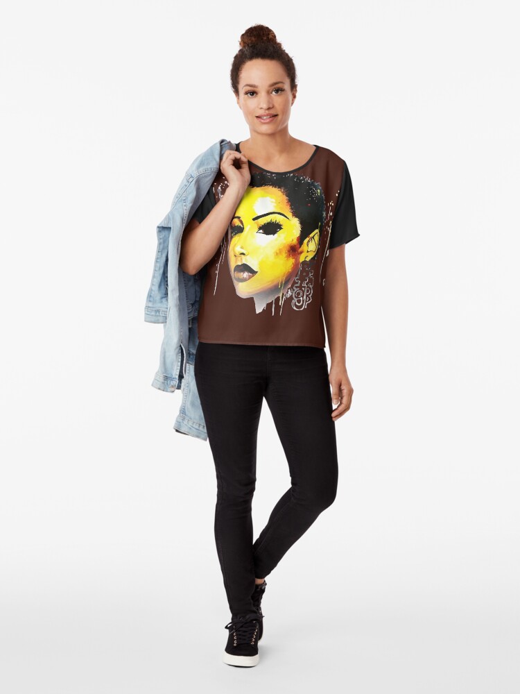 Alternate view of BIG Chop Journey Tshirt Afro Hair Natural Hair Chiffon Top