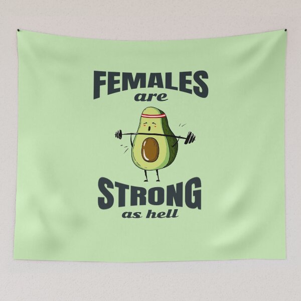 Item preview, FEMALES Are STRONG As Hell - Motivational Yogi And Vegan Gifts designed and sold by MemWear.