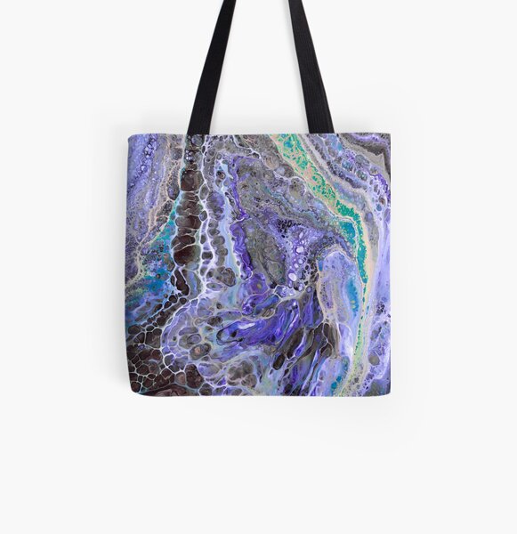 Purple Psych All Over Print Tote Bag