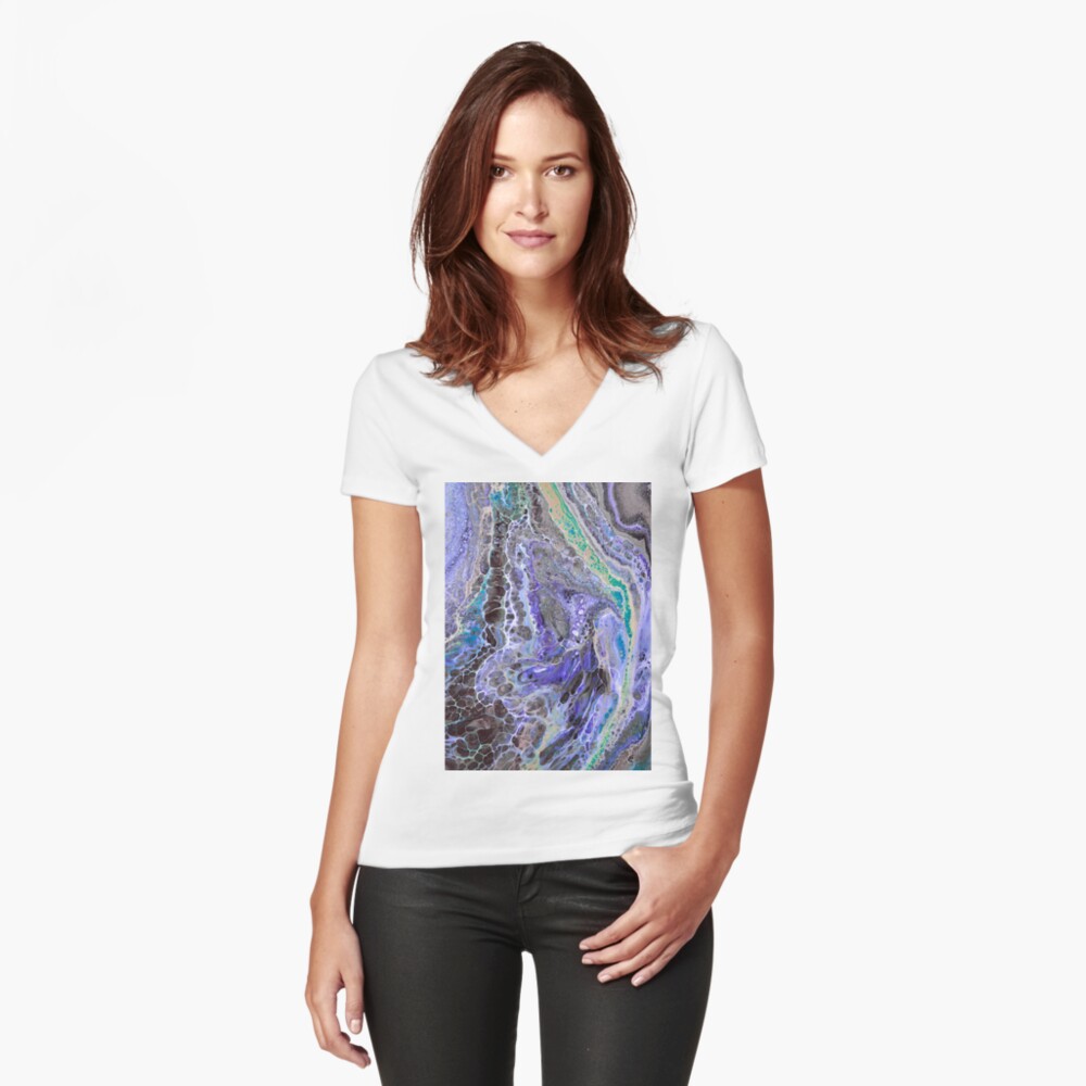 Item preview, Fitted V-Neck T-Shirt designed and sold by KimHebblewhite.