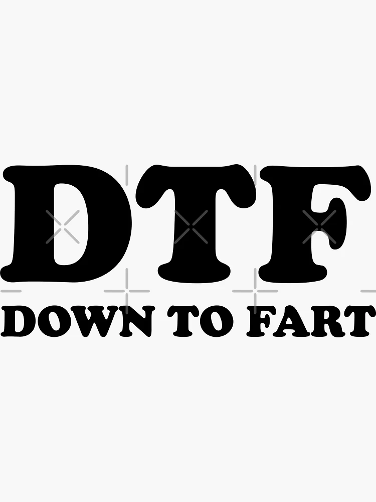 DTF Down to Fish Vinyl Bumper Sticker 